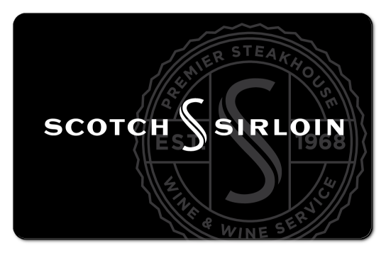 scotch sirloin logo over black background